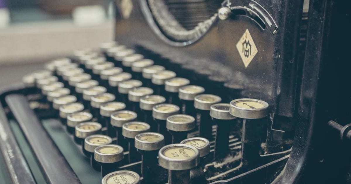 Close-up of the keys of an old typewriter